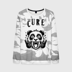 Мужской свитшот 3D The Cure рок панда на светлом фоне