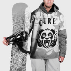 Накидка на куртку 3D The Cure рок панда на светлом фоне