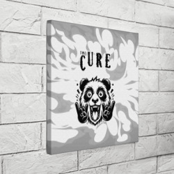 Холст квадратный The Cure рок панда на светлом фоне - фото 2