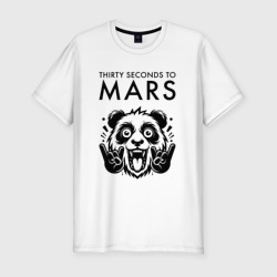 Мужская футболка хлопок Slim Thirty Seconds to Mars - rock panda