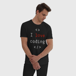 Мужская пижама хлопок I love coding - фото 2