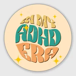Круглый коврик для мышки In my ADHD era