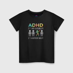 Детская футболка хлопок ADHD it`s not a disability