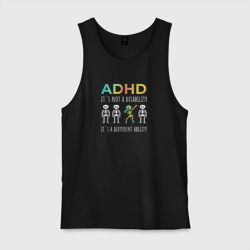 Мужская майка хлопок ADHD it`s not a disability