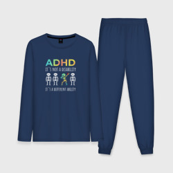 Мужская пижама с лонгсливом хлопок ADHD it`s not a disability