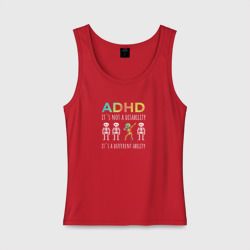 Женская майка хлопок ADHD it`s not a disability