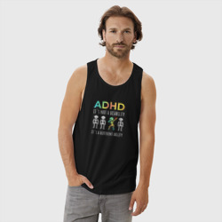 Мужская майка хлопок ADHD it`s not a disability - фото 2