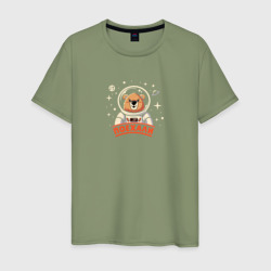 Медведь в космосе – Мужская футболка хлопок с принтом купить со скидкой в -20%