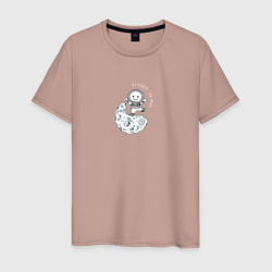Человек на луне – Мужская футболка хлопок с принтом купить со скидкой в -20%