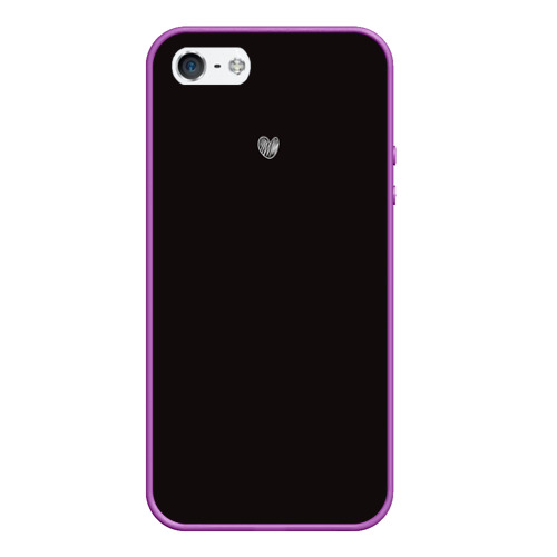 Чехол для iPhone 5/5S матовый Маленькое сердце, цвет фиолетовый