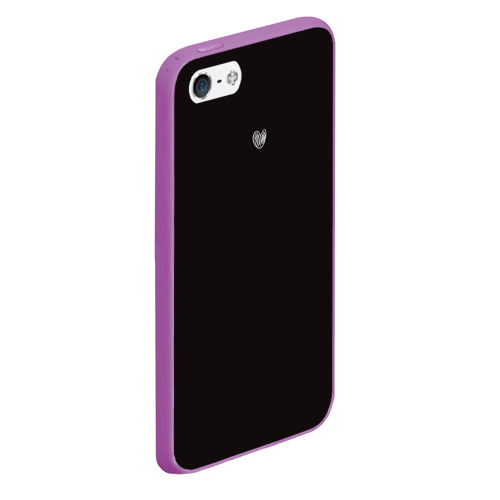 Чехол для iPhone 5/5S матовый Маленькое сердце, цвет фиолетовый - фото 3