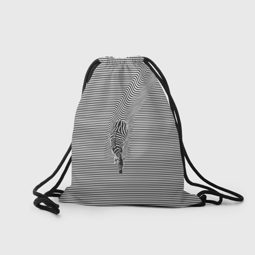 Рюкзак-мешок 3D Зебра плывущая в полосках - фото 2