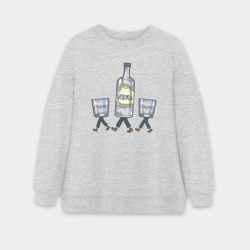 Женский свитшот oversize без начеса хлопок Vodka