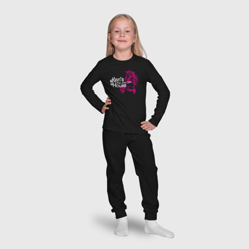Детская пижама с лонгсливом хлопок Дом Кена, цвет черный - фото 7