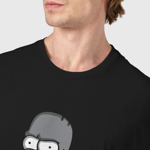 Мужская футболка хлопок Homer godfather, цвет черный - фото 6