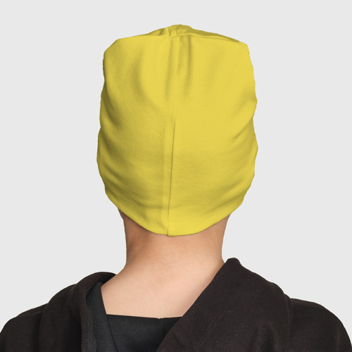 Детская шапка демисезонная Keep calm and ninja on, цвет желтый - фото 6