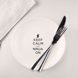 Тарелка Keep calm and ninja on