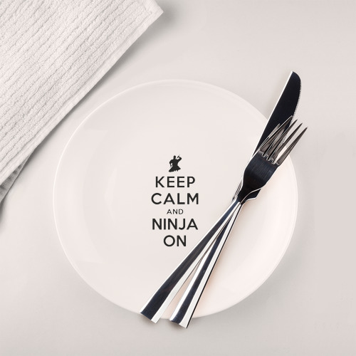 Тарелка Keep calm and ninja on - фото 2