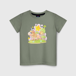 Забавный пони единорог – Детская футболка хлопок с принтом купить со скидкой в -20%