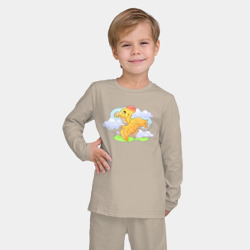 Детская пижама с лонгсливом хлопок Забавный маленький птеродактиль - фото 2