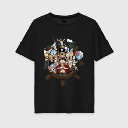 Зоро Ророноа Санджи – Женская футболка хлопок Oversize с принтом купить со скидкой в -16%