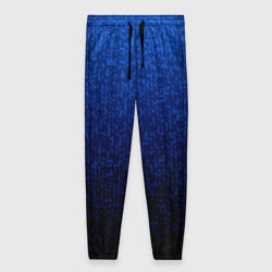 Женские брюки 3D Градиент мелкая  мозаика сине-чёрный