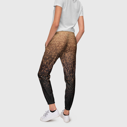 Женские брюки 3D Градиент мозаика медно-чёрный, цвет 3D печать - фото 4