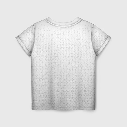 Детская футболка 3D Серо-белый паттерн мелкая мозаика, цвет 3D печать - фото 2