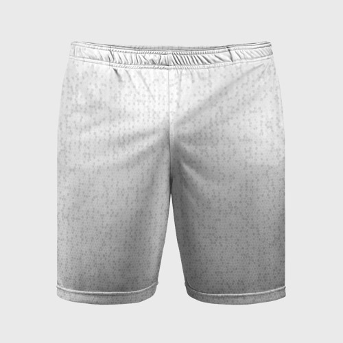 Мужские шорты спортивные Серо-белый паттерн мелкая мозаика, цвет 3D печать