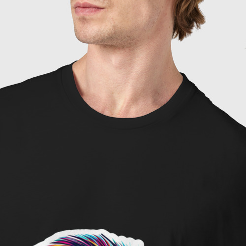 Мужская футболка хлопок Лионель Месси футболист, цвет черный - фото 6