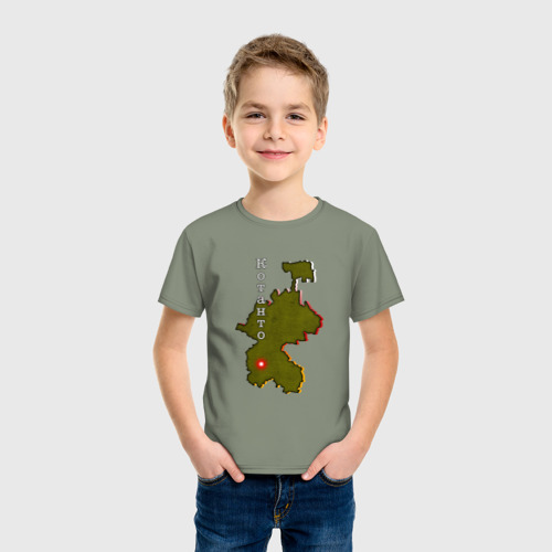 Детская футболка хлопок Осетия Котанто, цвет авокадо - фото 3