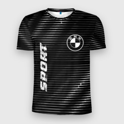 BMW sport metal – Мужская футболка 3D Slim с принтом купить со скидкой в -9%