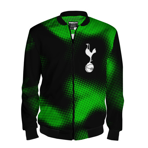 Мужской бомбер 3D Tottenham sport halftone, цвет черный