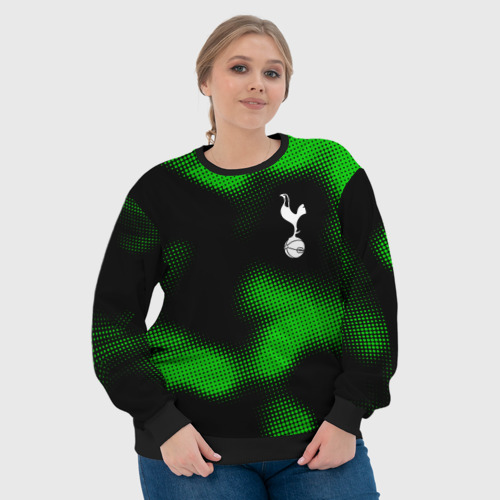 Женский свитшот 3D Tottenham sport halftone, цвет 3D печать - фото 6