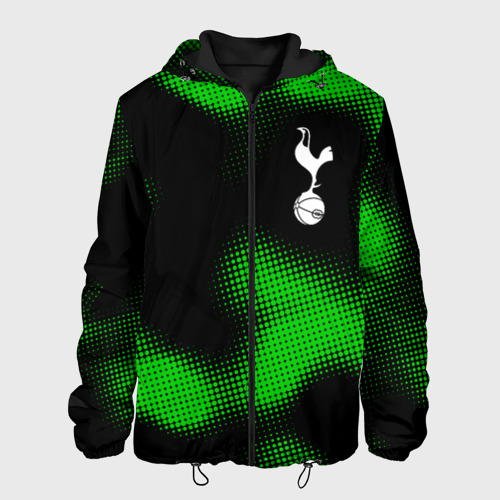 Мужская куртка 3D с принтом Tottenham sport halftone, вид спереди #2