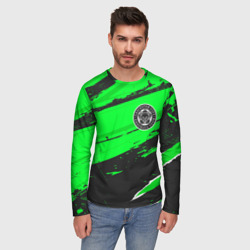 Мужской лонгслив 3D Leicester City sport green - фото 2