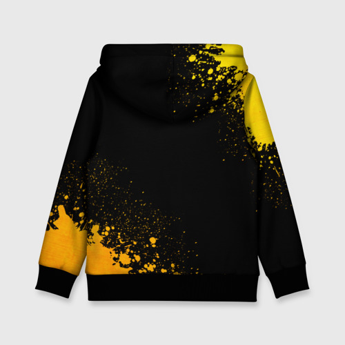 Детская толстовка 3D Manchester United - gold gradient вертикально, цвет черный - фото 2