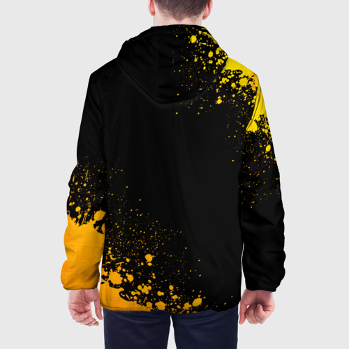 Мужская куртка 3D Manchester United - gold gradient вертикально, цвет 3D печать - фото 5