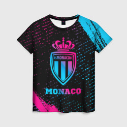 Женская футболка 3D Monaco - neon gradient