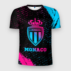 Мужская футболка 3D Slim Monaco - neon gradient