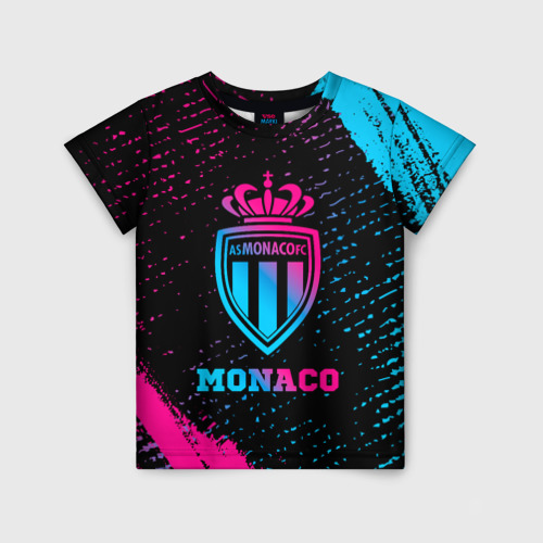 Детская футболка 3D Monaco - neon gradient, цвет 3D печать