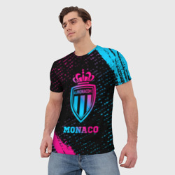 Мужская футболка 3D Monaco - neon gradient - фото 2