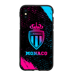 Чехол для iPhone XS Max матовый Monaco - neon gradient