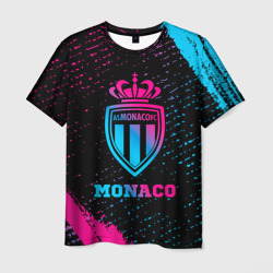 Мужская футболка 3D Monaco - neon gradient