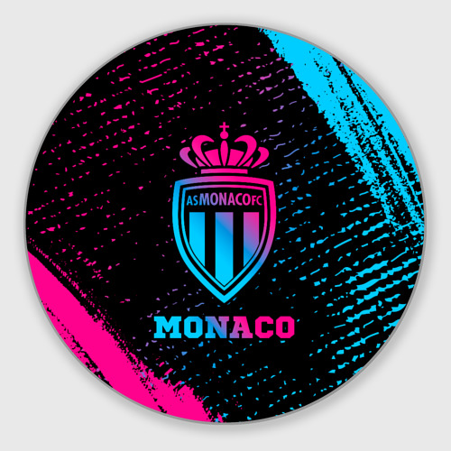 Круглый коврик для мышки Monaco - neon gradient