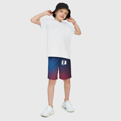 Детские спортивные шорты 3D Fortnite неоновые соты - фото 2