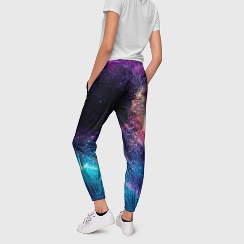 Женские брюки 3D с принтом Three Days Grace space rock, вид сзади #2