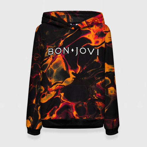 Женская толстовка 3D Bon Jovi red lava, цвет 3D печать