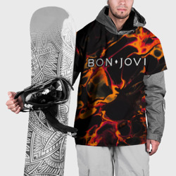 Накидка на куртку 3D Bon Jovi red lava