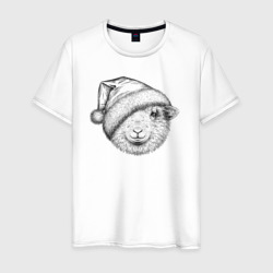 Новогодняя овечка – Мужская футболка хлопок с принтом купить со скидкой в -20%